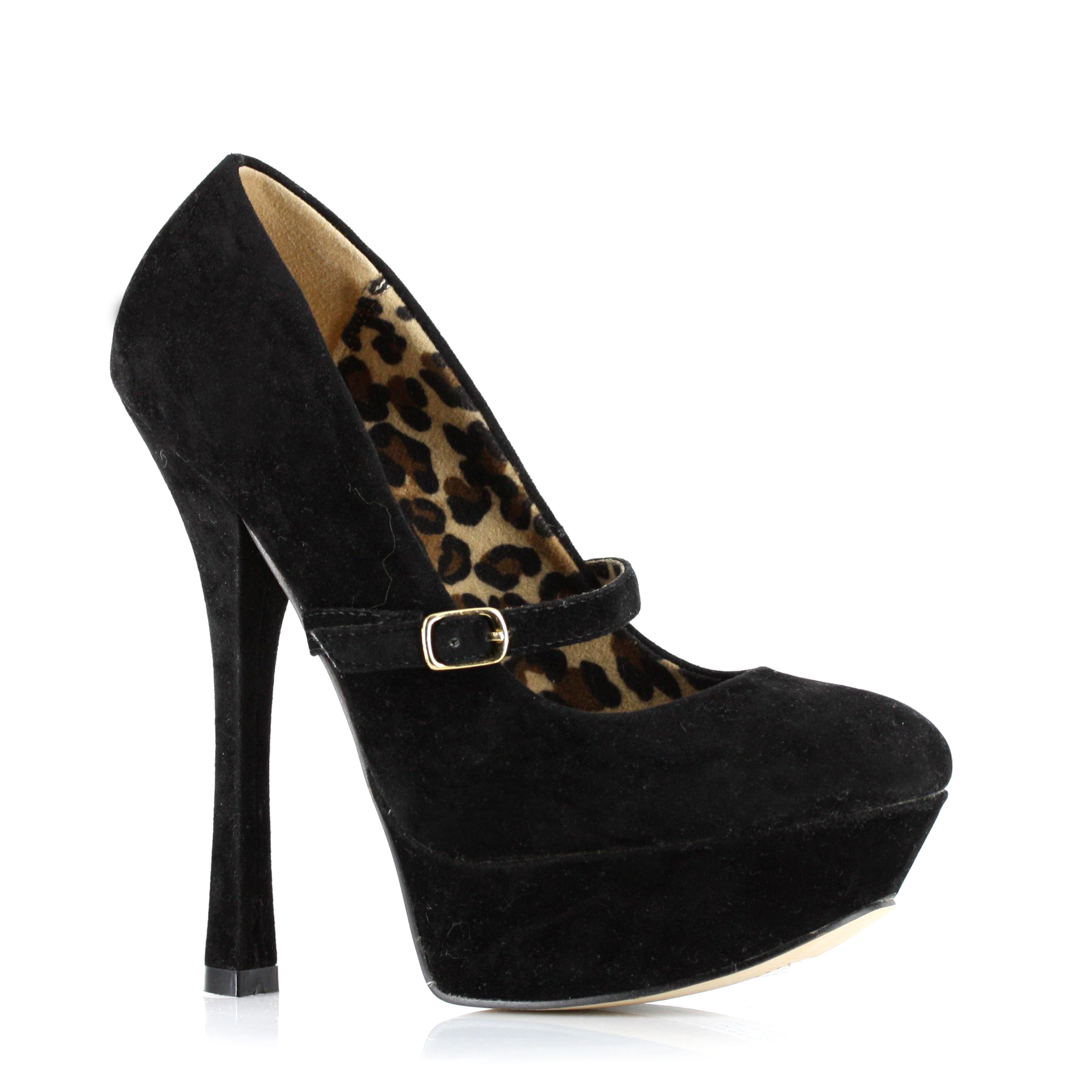 Payton - 6 Inch Velvet Fetish Pump w-Strap